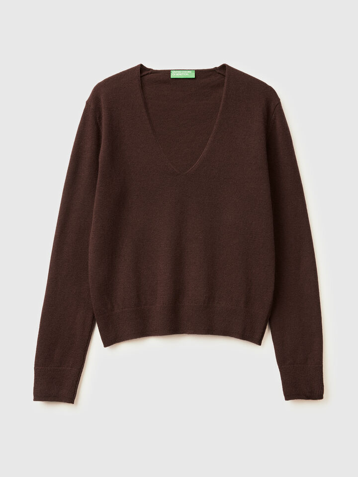 V NECK SWEATER L/S Women image number 5